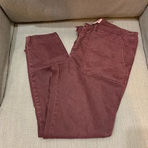 J. Crew Burgundy Twill Pants